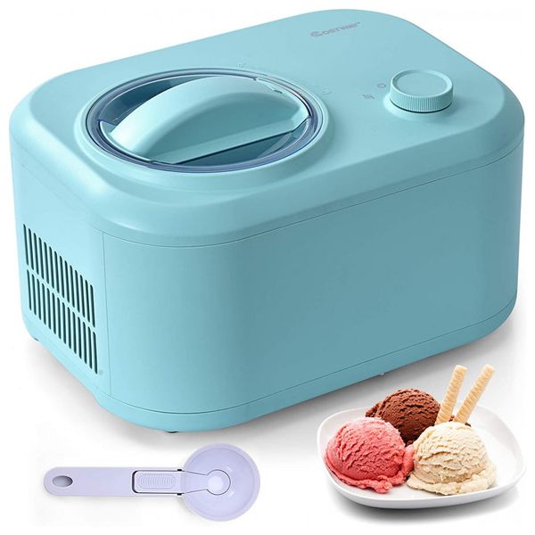 COSTWAY 24899US WH CYPE Máquina de Sorvete Automática 1.1L, 110V, Branca