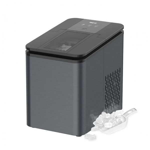 VECYS Máquina de Gelo Automática Portátil até 12kg, 24H, 110V, Cinza
