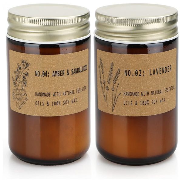 Vela de Aromaterapia para Casa 200mL, Aroma Lavender e Cedar Teakwood, 1 Unidade, ASOEOSA JGBNX CANDLES 1545, Marrom