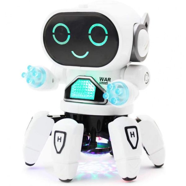 Boley Pioneer Robô Interativo Educacional com Controle Digital, Recarregável, Branco
