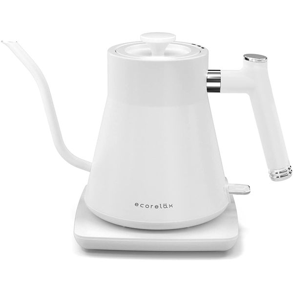 ECORELAX YK 139W Chaleira Elétrica 0.8L, Aço Inoxidável, 1200W, 110V, Branca