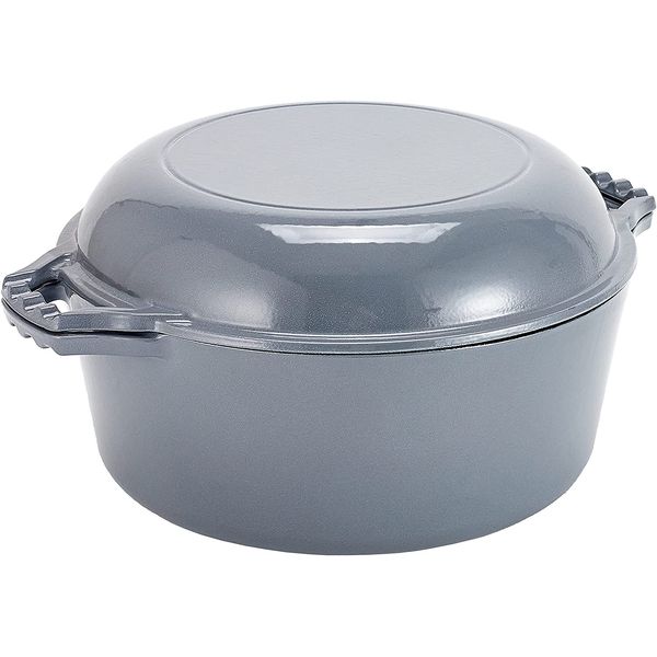 Bruntmor Heavy Panela de Ferro Fundido 7L Pré Temperada, com Alça de Metal