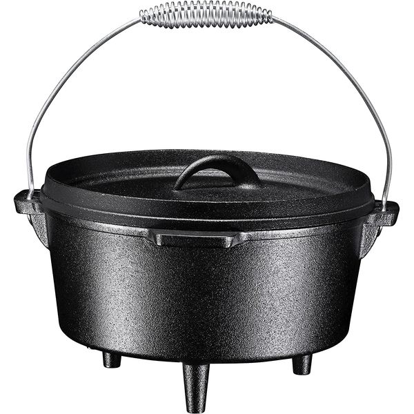Bruntmor Panela de Ferro Fundido 4L Pré Temperada, com Alça de Metal