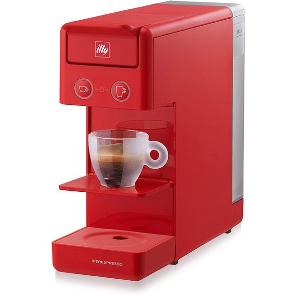 Illy Máquina de Café Expresso Automática 750 mL com 2 Predefinições, 110V, Vermelho