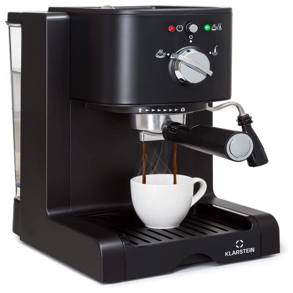 Cafeteira Elétrica KLARSTEIN Expresso 15 Bar, Capacidade 1,2L com Espumador, 1350W, 110V, Vermelha