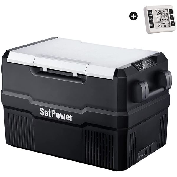 SetPower RV45D Geladeira, Cooler Elétrico 44L Portátil Automotivo com Controle de Temperatura, 12, 24V DC, Bivolt AC