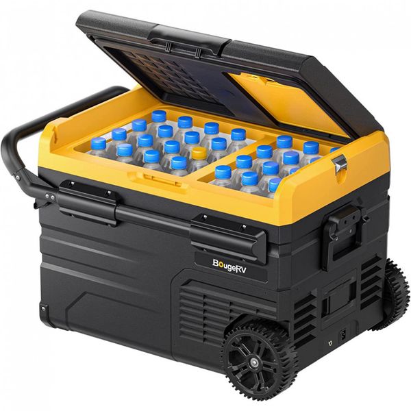 BougeRV Geladeira, Cooler Elétrico 45L Portátil Automotivo com Controle de Temperatura, 12, 24V