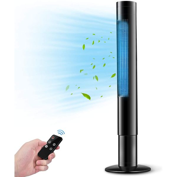 FREE VILLAGE 5314 Ventilador de Torre s, Lâmina, 3 Velocidades, c, Tela de LED e Controle Remoto, 110V, 50W, Preto