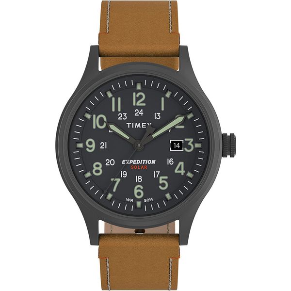 Timex Mens Expedition Relógio Masculino de Quartzo e Aço Inoxidável, Marrom