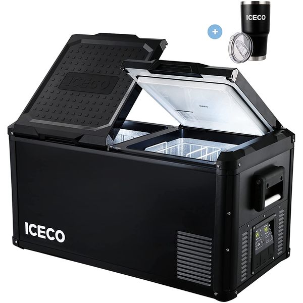 ICECO VL45 PRO Geladeira, Cooler Portátil Automotivo 44L, c, Controle de Temperatura, 85W, 12V, Preto