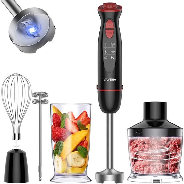 VAVSEA Mixer 5 em 1 com 12 Velocidades e Acessórios, 1000W, 110V, Preto