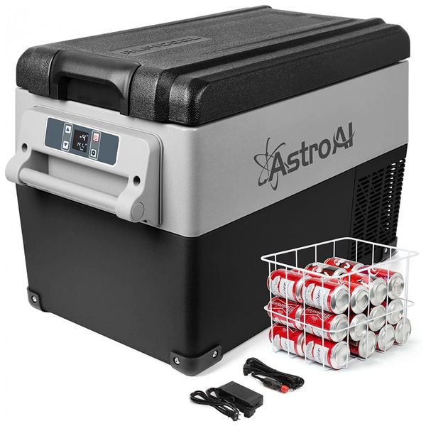 AstroAI Geladeira, Cooler Portátil Automotivo 45L, c, Controle de Temperatura, 60W, 12V, Preto