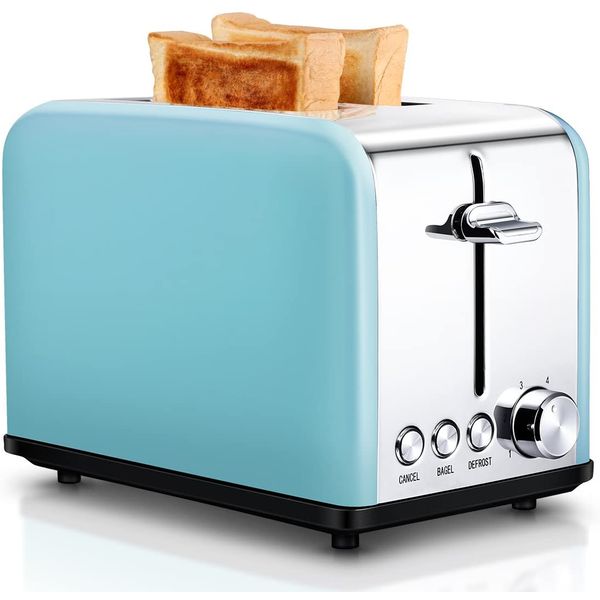 KEEMO Torradeira Retro de 2 Fatias com Função Bagel, 825W, 110V, Creme