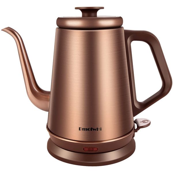 DmofwHi Chaleira Elétrica de 1L, Aço Inoxidável, 1000W, 110V, Dourada