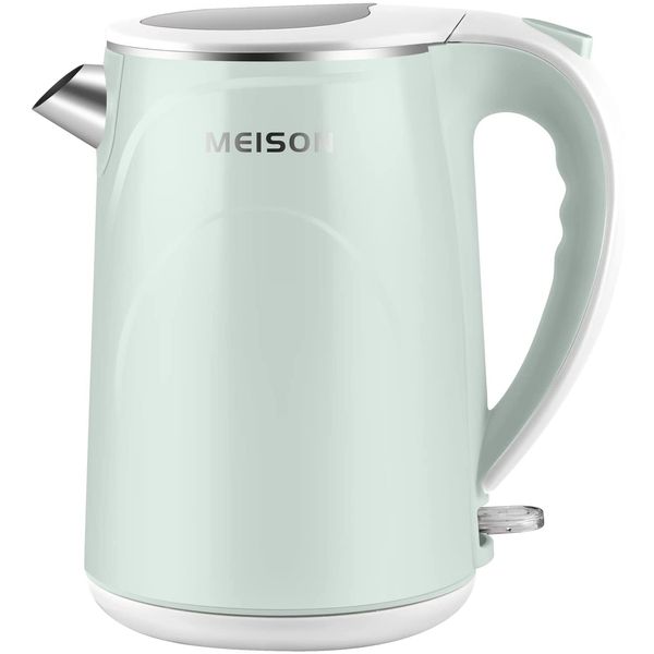 MEISON Chaleira Elétrica 1.5L, Aço Inoxidável, c, Desligamento Automático, 110V, 1200W, Azul