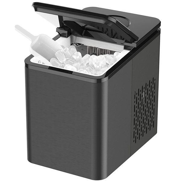 SOOPYK Máquina de Gelo Automática Portátil até 12 kg de Gelo em 24h, 110V, Vermelha