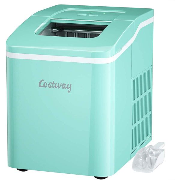 COSTWAY Máquina de Gelo Automática Portátil até 11 kg de Gelo em 24h, 110V, Preta