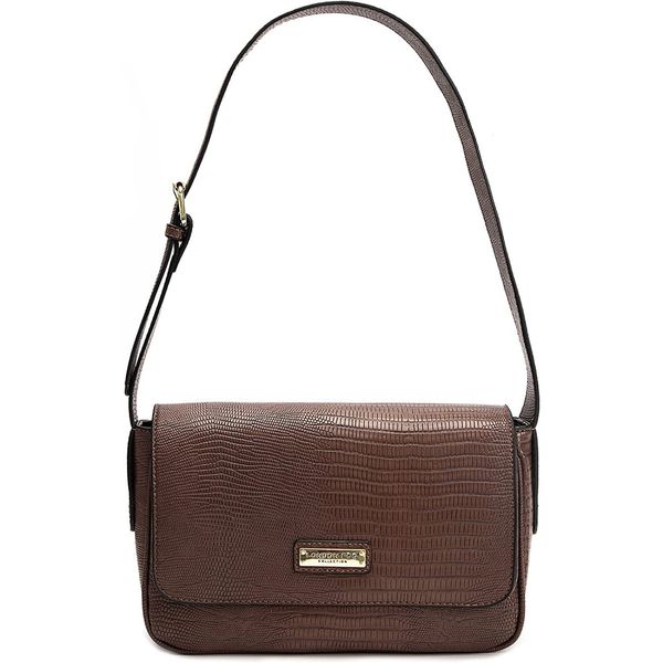 London Fog Bolsa Feminina de Ombro em Couro Sintético, Bege