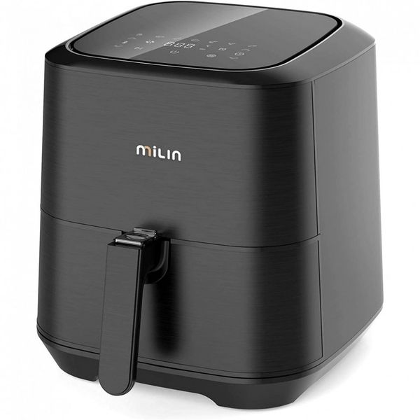 MILIN Fritadeira Elétrica, AirFryer 7,5L, Multifuncional, Tela de LED, 110V, 1700W, Preta