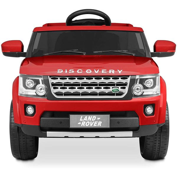 Kidzone Carro, Carrinho Elétrico 12VRecarregável com Controle Remoto, 2 Vel, Luzes, USB, AUX, FM, Vermelho