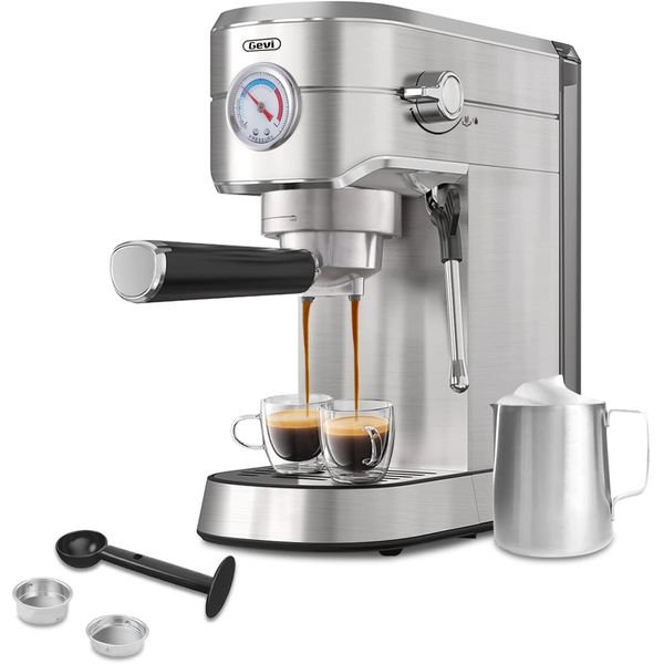 Gevi Máquina de Café Expresso 15 Bar, 1,5L, 1100W, Preto