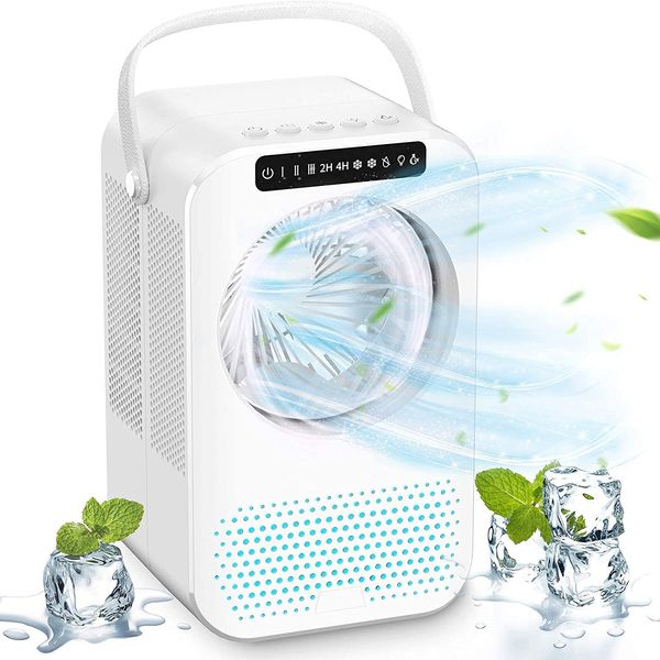 MELOPHY Climatizador Portátil 600 mL com 3 Velocidades, Recarregável via USB, Branco
