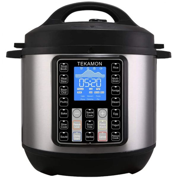 TEKAMON Panela de Pressão Elétrica 6L Multifuncional com Painel Digital, 1000W, 110V