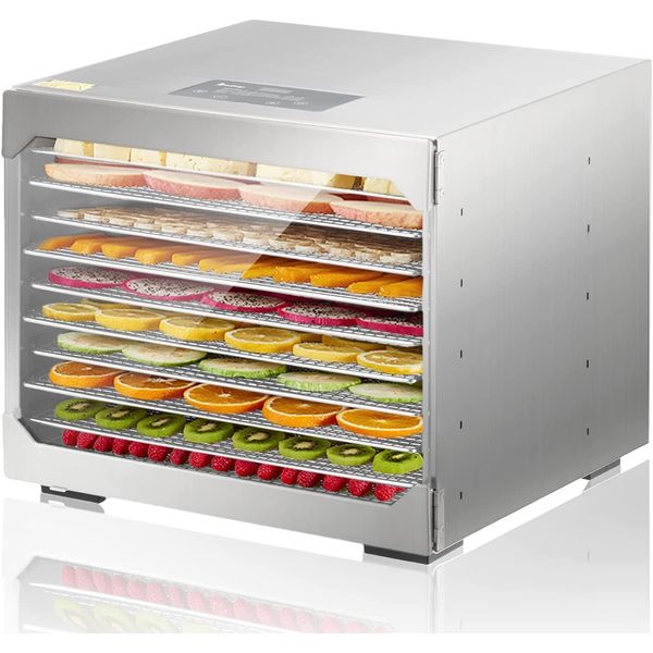 ROVSUN Máquina Desidratadora de Alimentos com 10 Bandejas e Temporizador Digital, 800W, 110V