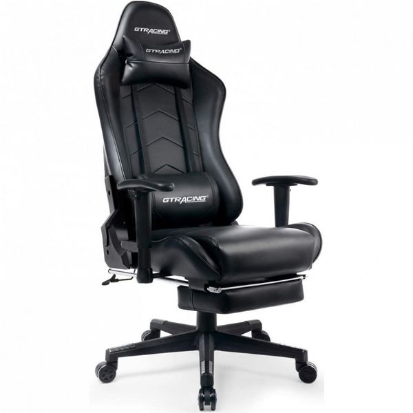 GTRACING Gaming Chair Racing Office Computer Game Chair Ergonomic Backrest and Seat Height Adjustment Recliner Swivel Rocker with Headrest and Lumbar