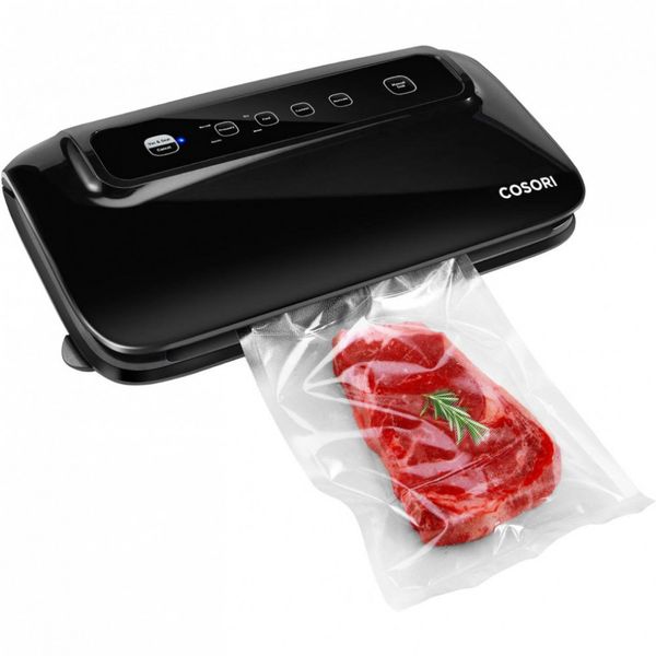 COSORI Seladora a Vácuo, Automático, Secos, Úmidos, LED, Prata, Preto 110V