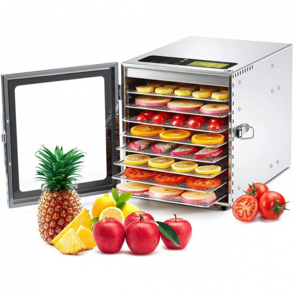 Colzer Desidratadora de Alimentos, 8 Bandejas, Aço Inoxidável, 110V