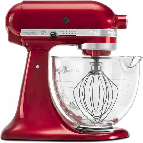 KitchenAid Batedeira Artisan Design TigelaVidro 4,5L 325W Vermelho 110V