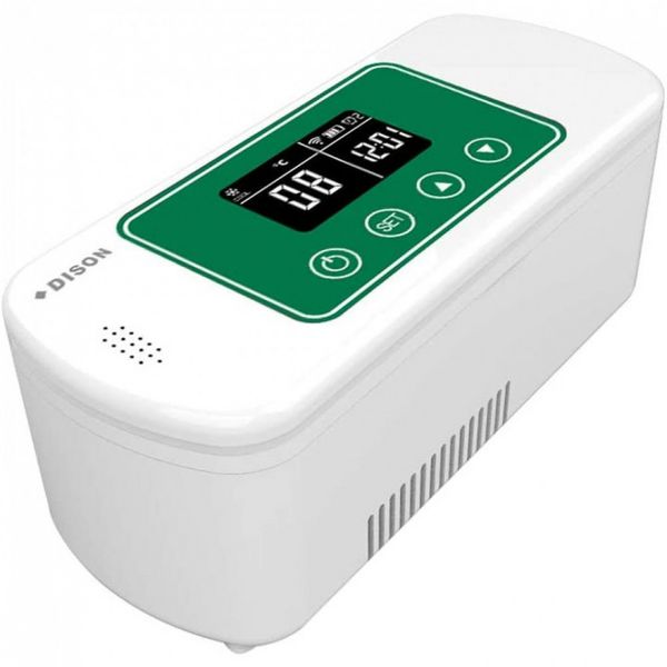 Mini Geladeira Automotiva Mantém Caixa de Insulina Refrigerada Com APP Lembrete de Medicação