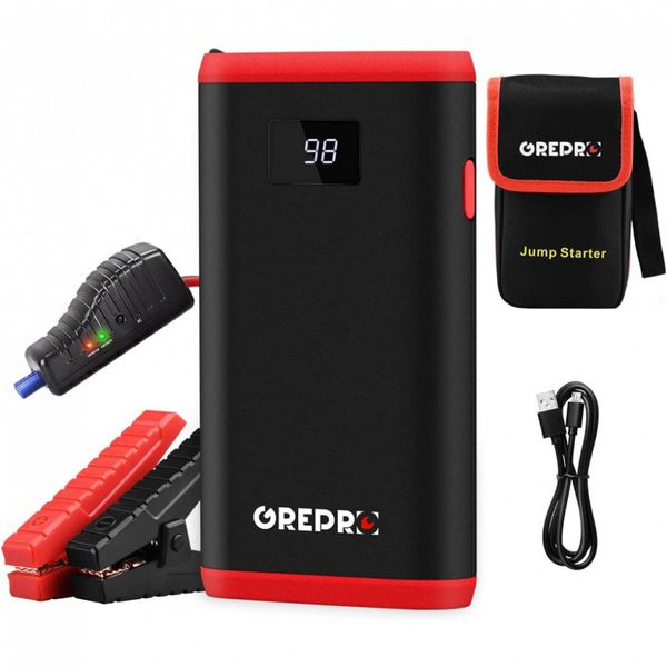 Bateria de Carro Auxiliar Acionador 500A 9000mAh 12V até 4.5L gás, motor diesel de 2.5L