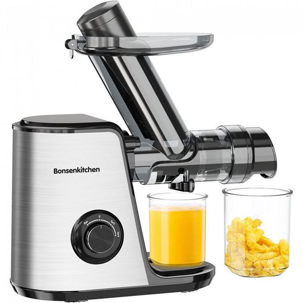 Bonsenkitchen Espremedor de Sucos, Prata e Preto 110V