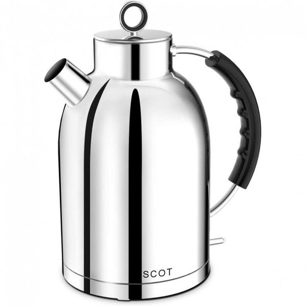 ASCOT Chaleira Elétrica, Aço Inoxidável, 1,60L 1500W, Prata 110V