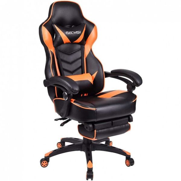 Cadeira Gamer YOURLITEAMZ, Reclinável, Couro PU, Ergonômico, 360 Graus, Preto