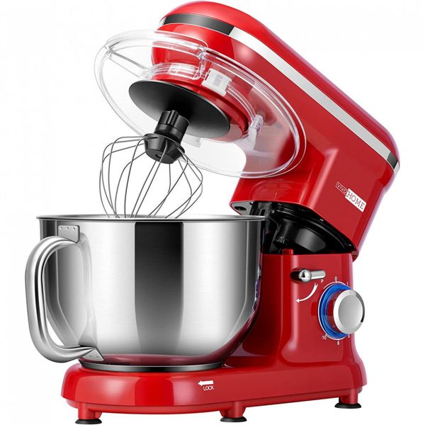VIVOHOME Batedeira, Mixer, 650W 6 Velocidades 6L Cinza 110V