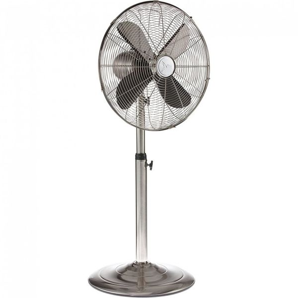 Ventilador de Piso Pedestal Deco Breeze, Altura Ajustável de 94 122cm, Cinza 110V