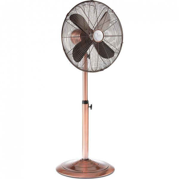 Ventilador de Piso Pedestal Deco Breeze, Altura Ajustável de 94 122cm, Cobre 110V