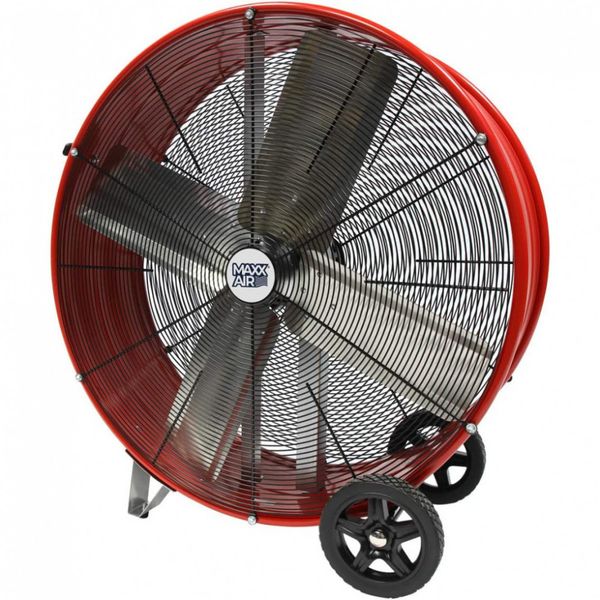 MaxxAir Ventilador de Tambor de Aço, 5500 CFM, Vermelho