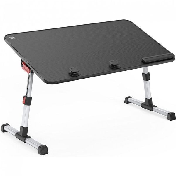 Mesa de cabeceira para laptop, suporte ajustável SAIJI, preta
