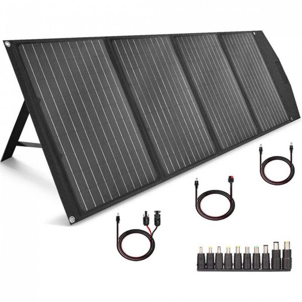 TISHI HERY Painel Solar Portátil, com saída USB, 100W, 18V, 1 unidade