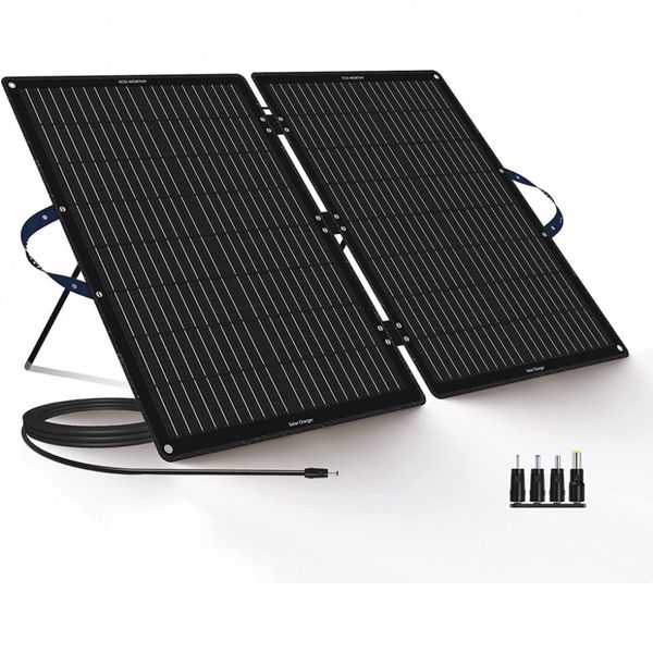 ECO WORTHY Painel Solar, portátil, carregador solar, 12V, 120W, 1 unidade