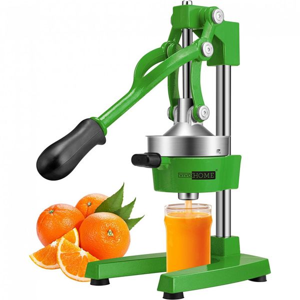 VIVOHOME Espremedor de Sucos Industrial, Manual de aço inoxidável, Preta