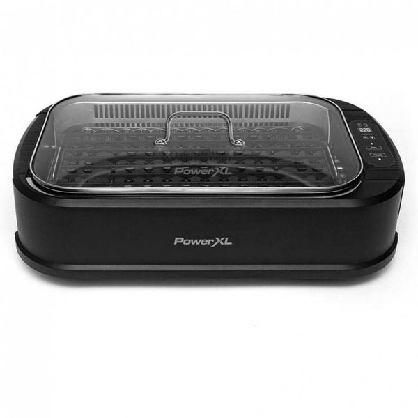 PowerXL Churrasqueira Elétrica Serve até 4 Pessoas, Aço Inoxidável, 110V, 1200W, Azul