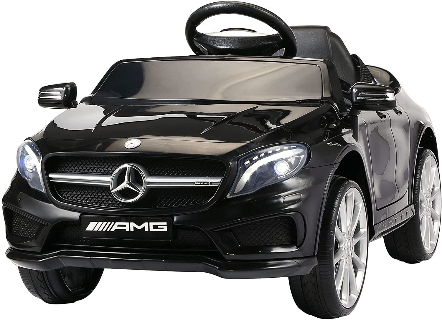 TOBBI Carrinho, Carro Elétrico Mercedes Benz AMG, 1 lugar, 12V, c, controle remoto, USB MP3, 5 km, h, 2 a 6 anos, Vermelho