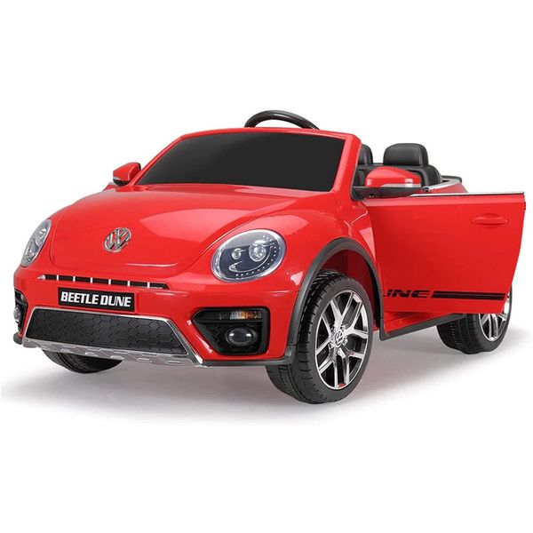 TOBBI Carrinho, Carro Elétrico Volkswagen, 1 lugar, 12V, c, controle remoto, USB MP3, 3 km, h, 2 a 7 anos, Rosa
