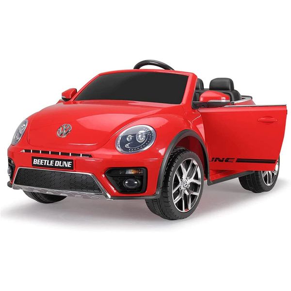 TOBBI Carrinho, Carro Elétrico Volkswagen, 1 lugar, 12V, c, controle remoto, USB MP3, 3 km, h, 2 a 7 anos, Branco