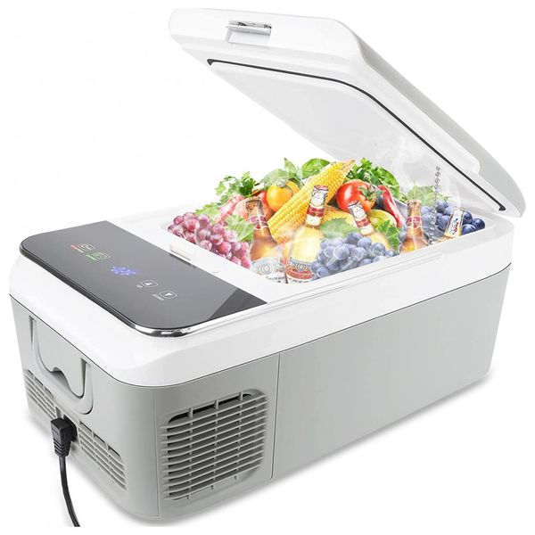 AUTOOMMO Frigobar, Cooler Elétrico Automotivo Portátil 52L, c, Display LCD, 62W, Cinza